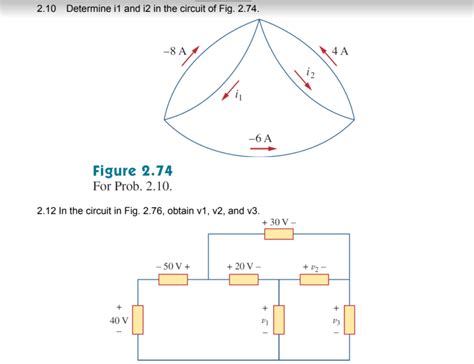 Solved 2 10 Determine I1 And I2 In The Circuit Of Fig 2 74