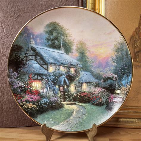 Thomas Kinkade Collector Plate 8 25 Julianne S Cottage W Coa From The