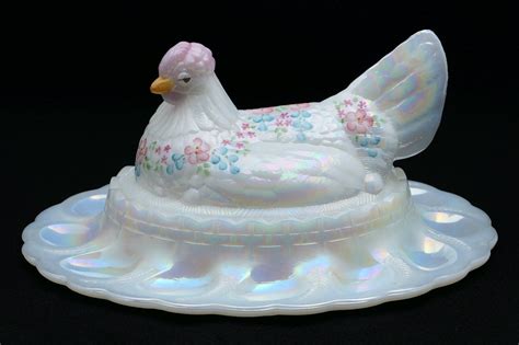 Fenton Vintage Egg Plate Hen Chicken Server Limited Edition 932 950 Signed Ebay