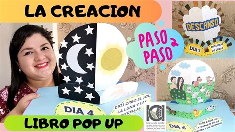 LIBRO POP UP LA CREACION DEL MUNDO RECURSO VISUAL PASO A PASO