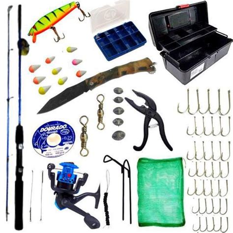 Kit Pescaria Material De Pesca Completo Vara Molinete Sekyped