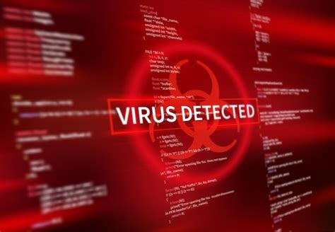 Mensaje De Alerta De Advertencia De Virus Detectado En La Pantalla