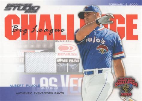 2003 Donruss Studio Big League Challenge Materials BLC 50 Albert