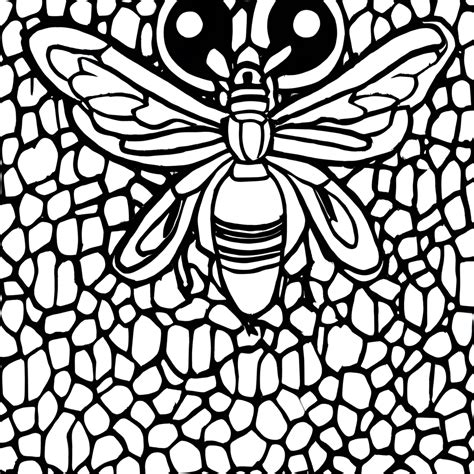 Bees Coloring Page Black And White Creative Fabrica