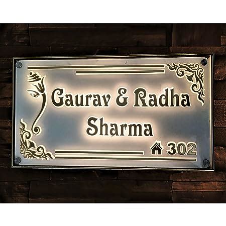 Buy Aarushi Creations Personalised Acrylic Laser Cut Home Door Name