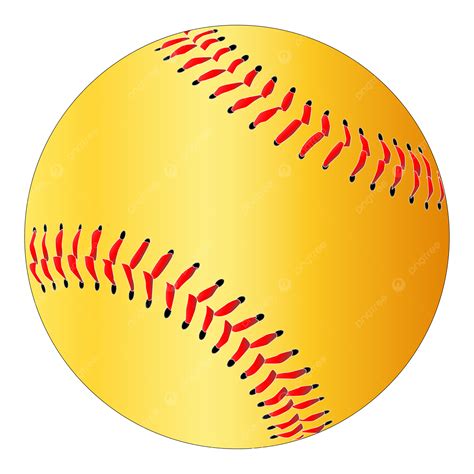 Vetor De Softball Isolado Amarelo Png Gr Fico Branco Beisebol Png