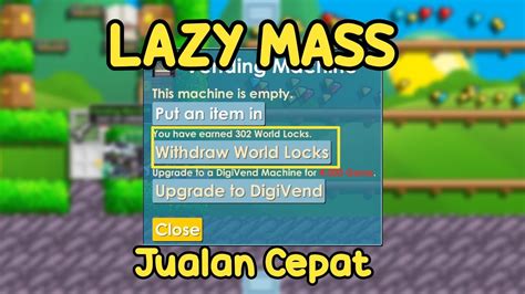 Mencoba Lazy Mass Blue Portal Growtopia Indonesia VKENS YouTube