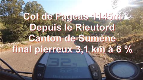 Col De Fageas 1145 M Massif De L Aigoual YouTube