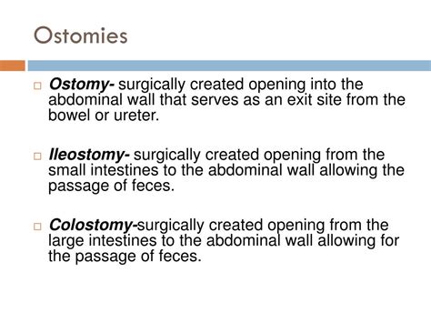 Ppt Ostomy Care Powerpoint Presentation Free Download Id1972840