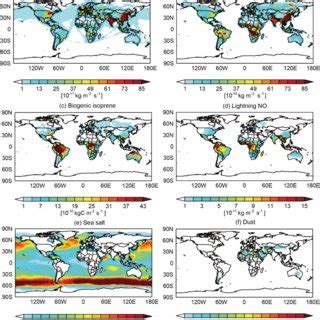 Spatial Distributions Of Annual Total Emissions Used In The Study A