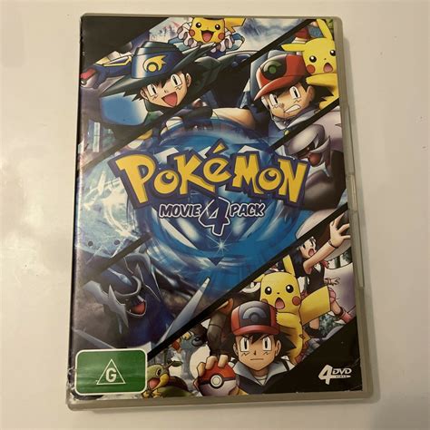 Pokemon Movie 4 Pack Dvd 2006 4 Disc Region 4 Retro Unit