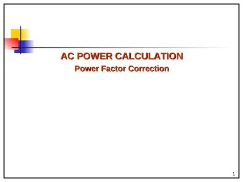 Ppt Chapter 4 Power Factor Correction Dokumen Tips