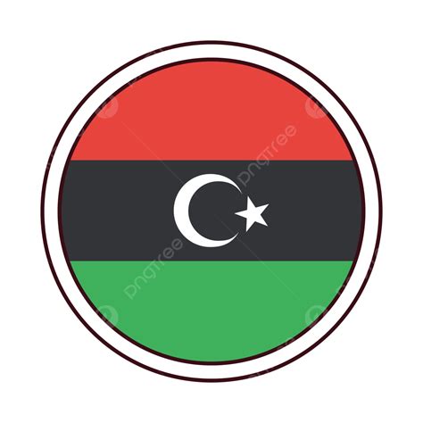 Libya Clipart Vector Libya Flag Vector With Circle Frame Libya Flag Vector Png Image For