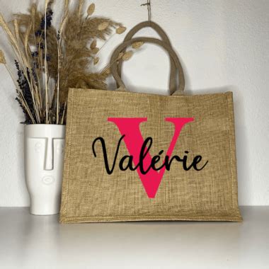 Sac en toile de jute personnalisé Mon Atelier Douceur