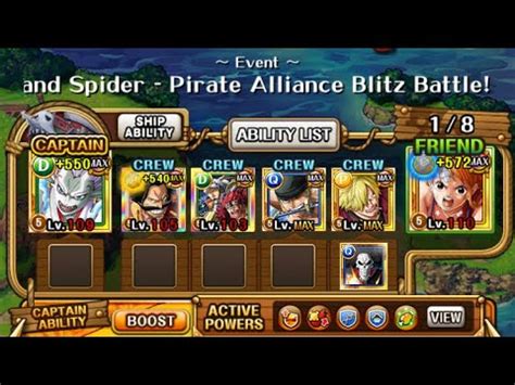 Optc Blitz Battle Demon And Spider X Vs Yamato Team No Nami