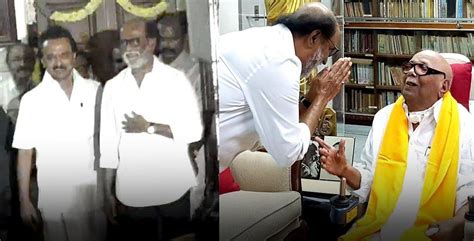 Superstar Rajinikanth Meets Kalaignar Karunanidhi And Stalin