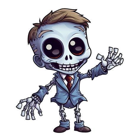 Cartoon Cute Halloween Skeleton Talking Zombie Vector Cute Skull