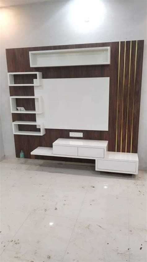 Wall Mount Plywood Wooden Tv Unit Laminate Finish At Rs 780 Sq Ft In