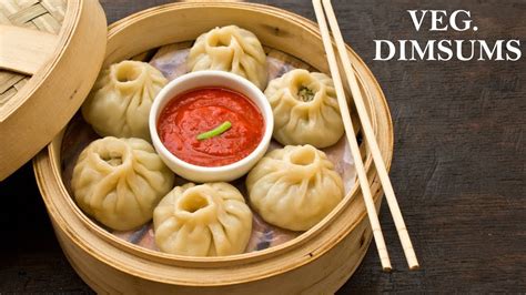 Veg Momos Vegetable Dim Sum Recipe Chinese Veg Momos Momos Chutney Cookeryschool Youtube