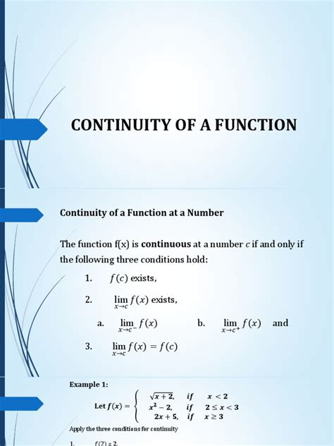 Continuity Of A Function Part 1 Pdf Continuous Function Topology