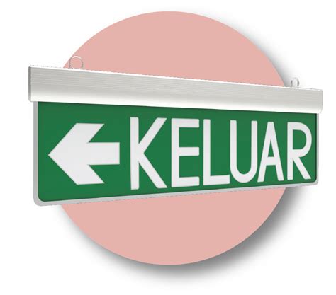 Led Self Contained Emergency Keluar Sign Slim Type CKS 2A DS Double