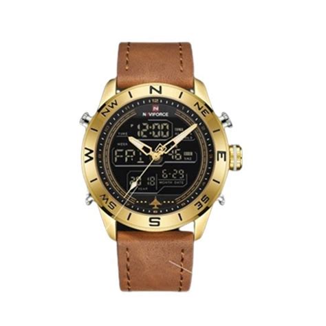 Naviforce Digital Men S Watch Brown Nf Price In Pakistan