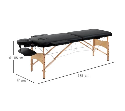 Table De Massage Pliante 2 Zones Avec Sac Et Accessoires Noir But