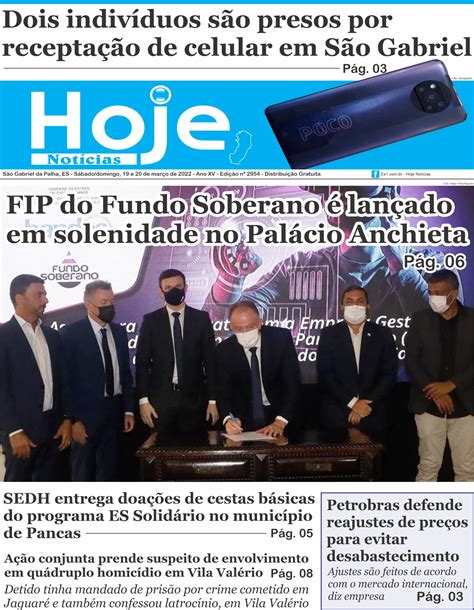 Jornal Hoje Not Cias Edi O Es