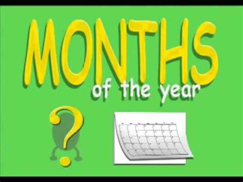 A Kid's Song - Months of the Year - YouTube