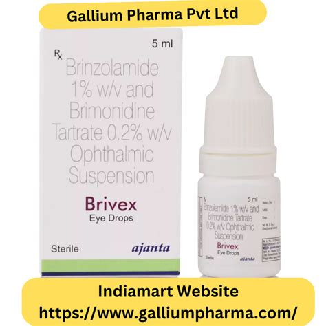 Brinzolamide And Brimonidine Tartrate Eye Drops Packaging Size 5 Ml