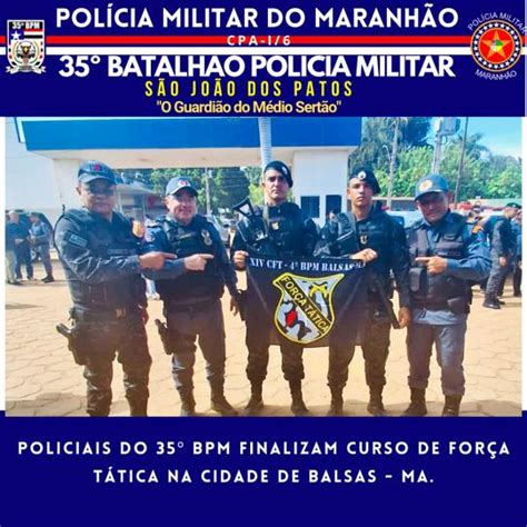 Policiais militares do 35º BPM finaliza curso de força tática na cidade