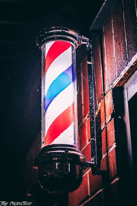 Stock of barber pole, blue, brick wall HD phone wallpaper | Pxfuel