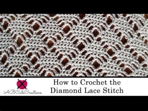 Crochet Diamond Lace Stitch Tutorial Crochet News