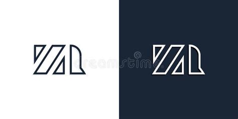 Abstract Line Art Initial Letters Zq Logo Stock Vector Illustration