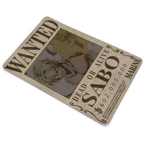 One Piece Wanted Sabo Anime 1 Poster R233tro En M233tal Plaque En