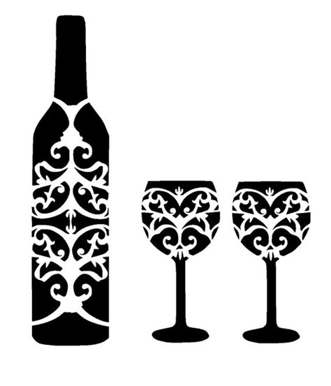 Free Printable Wine Glass Stencils - Printable Templates