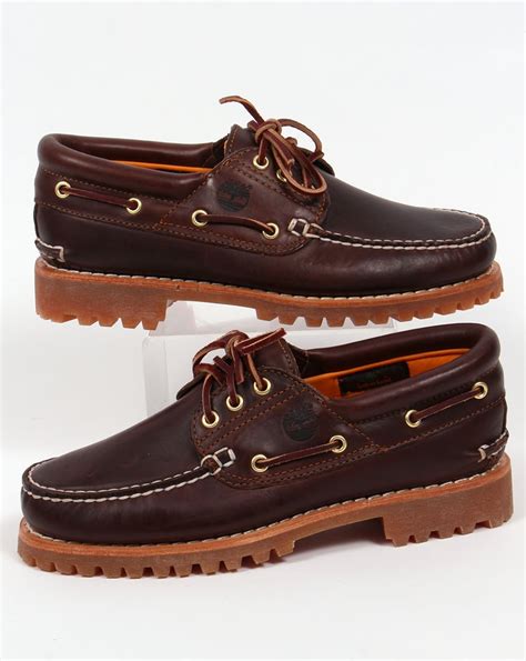 Timberland 3 Eye Classic Lug Shoes Brown Boots Boat Deck Mens