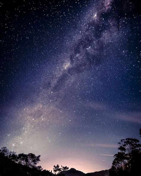 Disparo Vertical De Un Hermoso Cielo Estrellado Foto Gratis