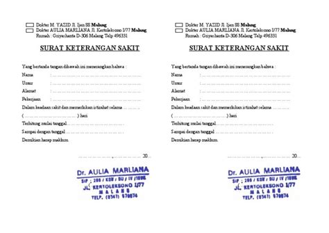 Surat Sakit Dokter Depok Homecare24
