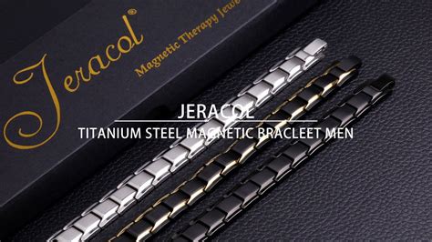 Jeracol Titanium Steel Magnetic Therapy Bracelet For Men Elements