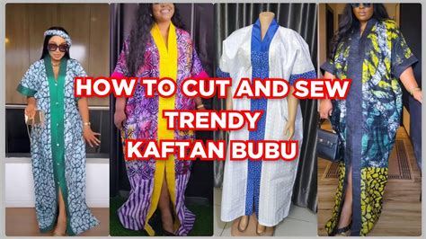 How To Cut And Sew Trendy Rich Aunty Vibes Bubu Kaftan Dress With Front