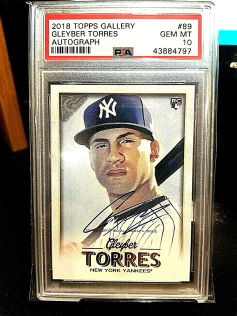 Gleyber Torres Topps Gallery Autograph Rookie Psa Gem Mt