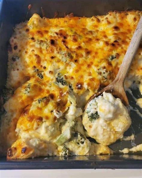 Keto Broccoli And Cauliflower Cheese Casserole Kemiz Copy Me That