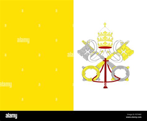 Official national flag of the Holy See, Vatican City Stock Photo - Alamy