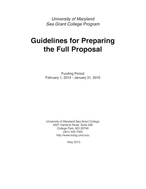 Pdf Guidelines For Preparing The Full Proposal Sample Curriculum