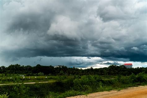 Premium Photo | Storm clouds with the rain