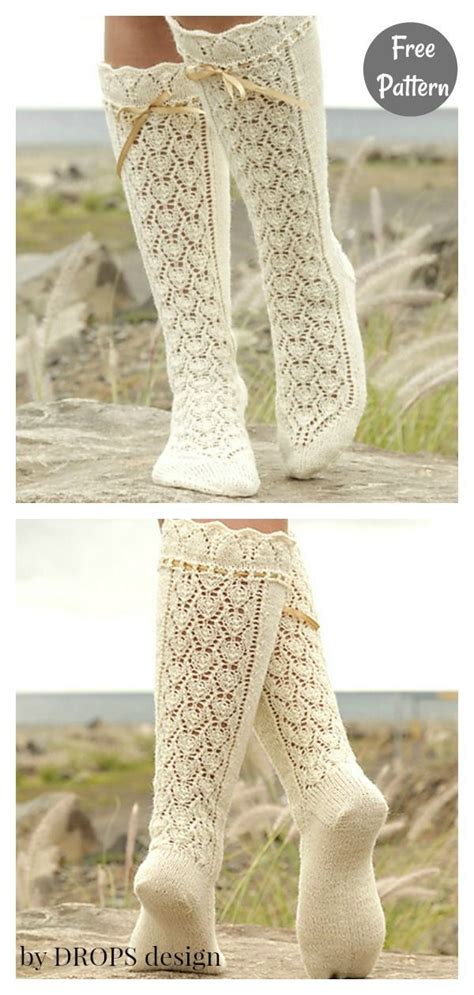 10 Knee High Socks Free Knitting Pattern Boot Socks Knitting Pattern