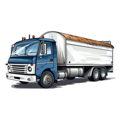 Premium AI Image | Cartoon Realism Blue Dump Truck Illustration In ...