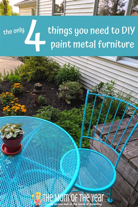 Painting Metal Patio Furniture How To The Mom Of The Year