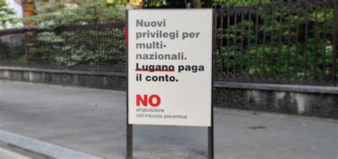 Imposta Preventiva Anche Lugano Paga Il Conto Partito Socialista Lugano